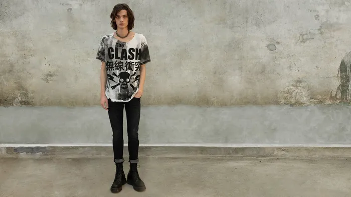 TShirts R13 Men Clash Rosie T 8211 Dirty White