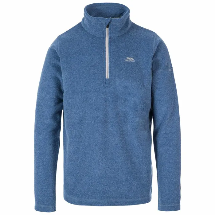 Tandle 12 Zip Fleece Indigo Marl Men Trespass Fleeces