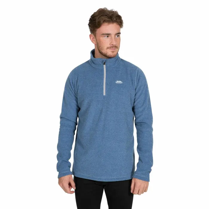 Tandle 12 Zip Fleece Indigo Marl Men Trespass Fleeces