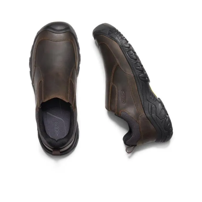 Targhee III SlipOn Wide Brown Leather Slipon Men KEEN SlipOns