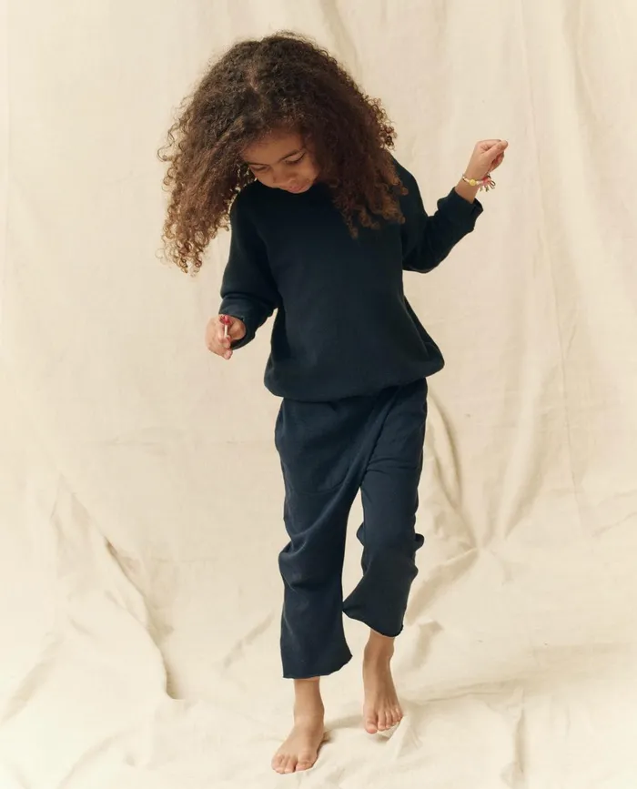 Tees and Sweats Kids The Great The Little College Sweatshirt Solid True Navy Tees and Sweats Kids The Great The Little College Sweatshirt Solid True Navy
