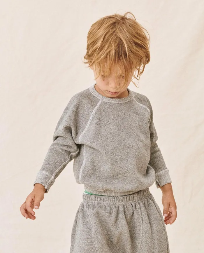 Tees and Sweats Kids The Great The Little College Sweatshirt Varsity Grey