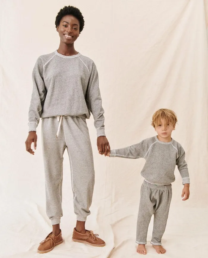Tees and Sweats Kids The Great The Little College Sweatshirt Varsity Grey