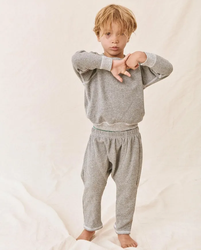 Tees and Sweats Kids The Great The Little College Sweatshirt Varsity Grey