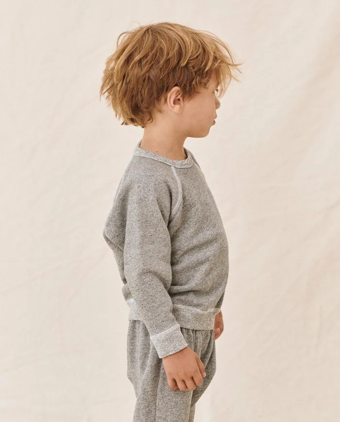 Tees and Sweats Kids The Great The Little College Sweatshirt Varsity Grey