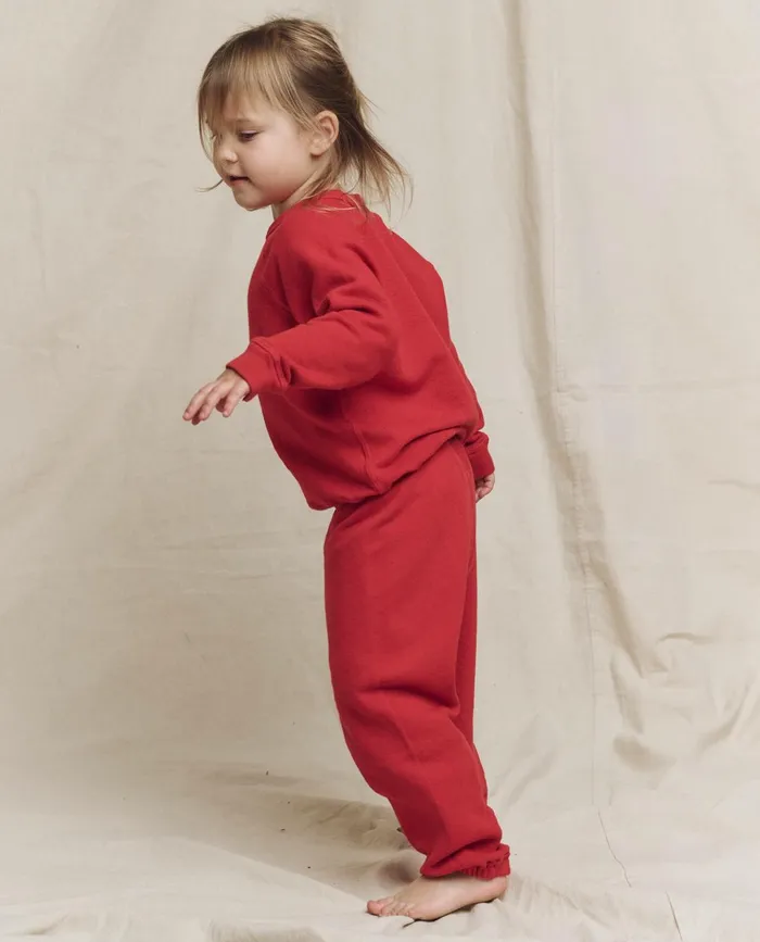 Tees and Sweats Kids The Great The Little Stadium Sweatpant Solid Campfire
