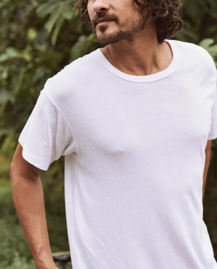Tees and Sweats Men The Great The Men039s Boxy Crew True White