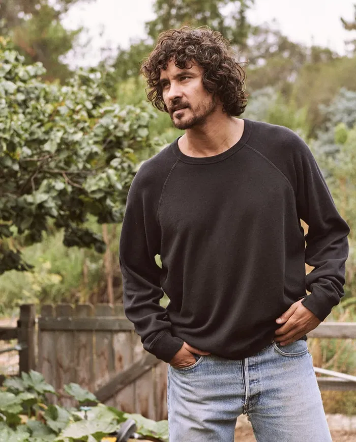 Tees and Sweats Men The Great The Men039s College Sweatshirt Almost Black
