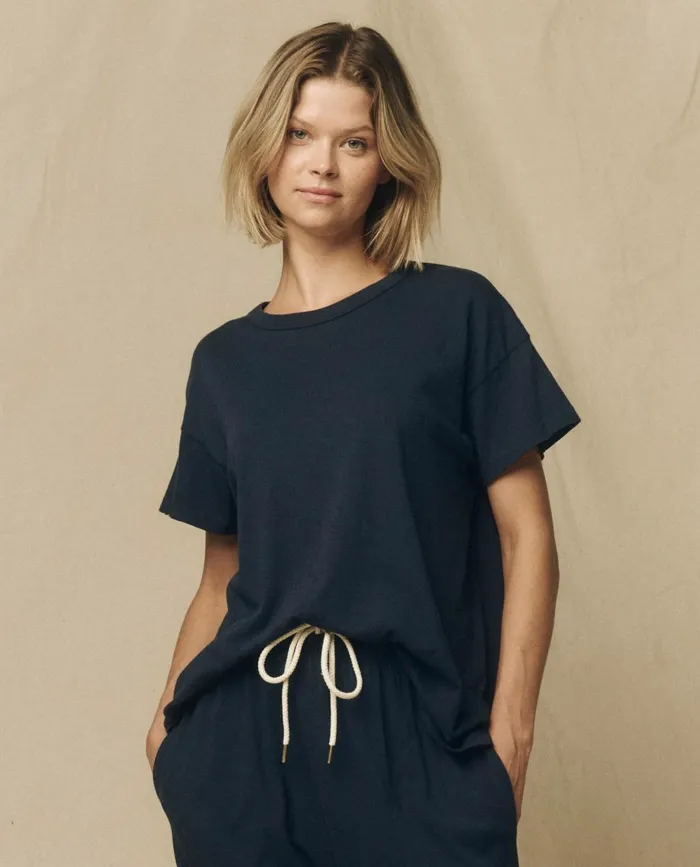 Tees Women The Great The Boxy Crew Solid True Navy