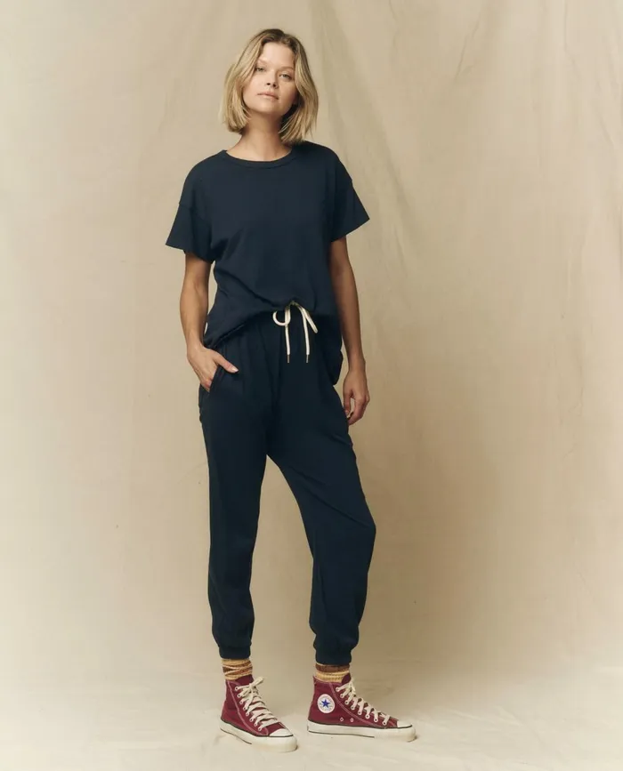Tees Women The Great The Boxy Crew Solid True Navy Tees Women The Great The Boxy Crew Solid True Navy