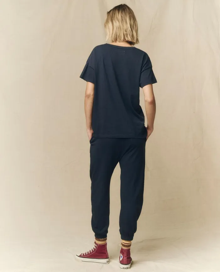 Tees Women The Great The Boxy Crew Solid True Navy Tees Women The Great The Boxy Crew Solid True Navy