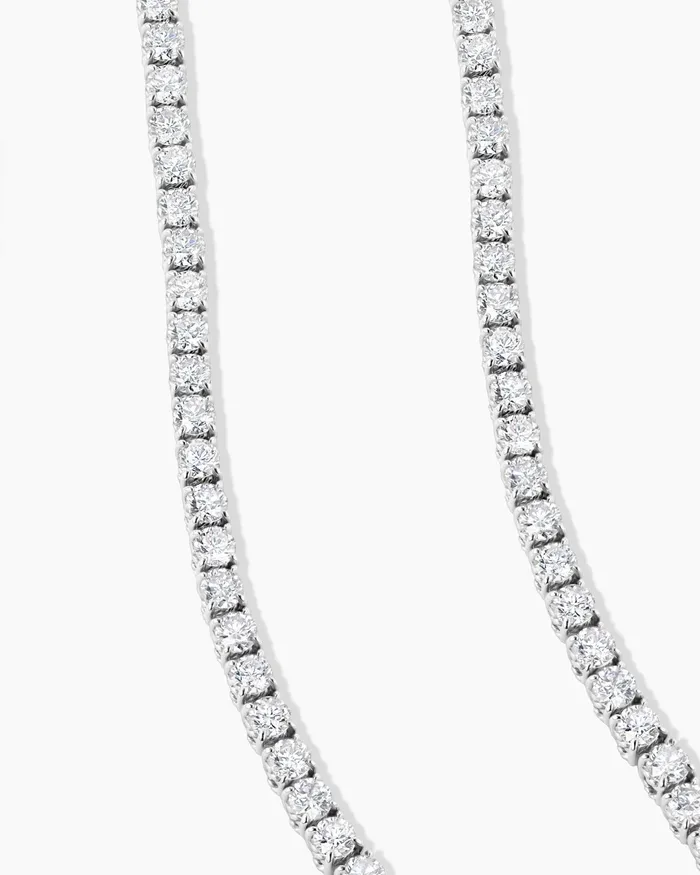 Tennis Necklace In 18K White Gold With Diamonds 3mm Women David Yurman Chain Tennis Necklace In 18K White Gold With Diamonds 3mm Women David Yurman Chain