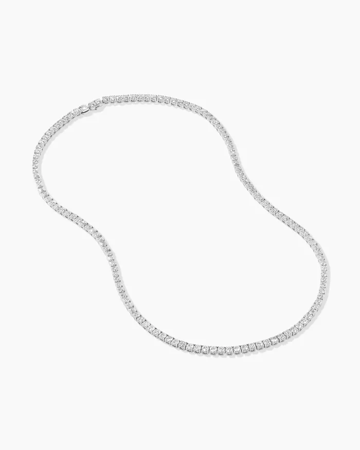 Tennis Necklace In 18K White Gold With Diamonds 3mm Women David Yurman Chain Tennis Necklace In 18K White Gold With Diamonds 3mm Women David Yurman Chain