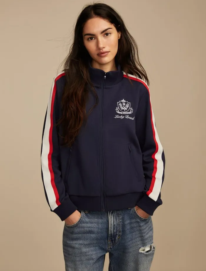 Terry Track Jacket Naval Academy Women Lucky Brand Activewear