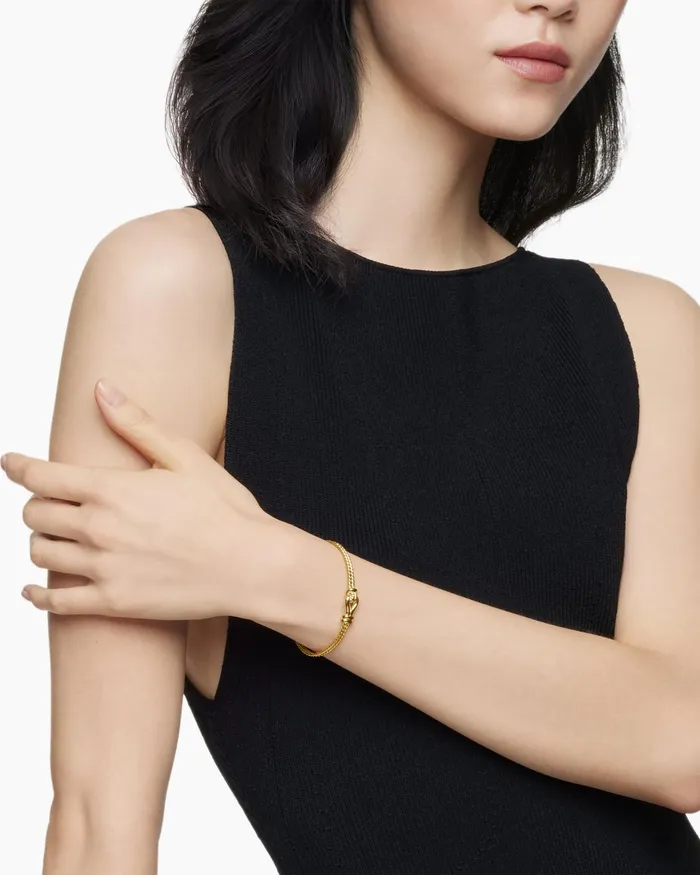 Thoroughbred Loop Bracelet In 18K Yellow Gold 45mm Women David Yurman Bangle Thoroughbred Loop Bracelet In 18K Yellow Gold 45mm Women David Yurman Bangle