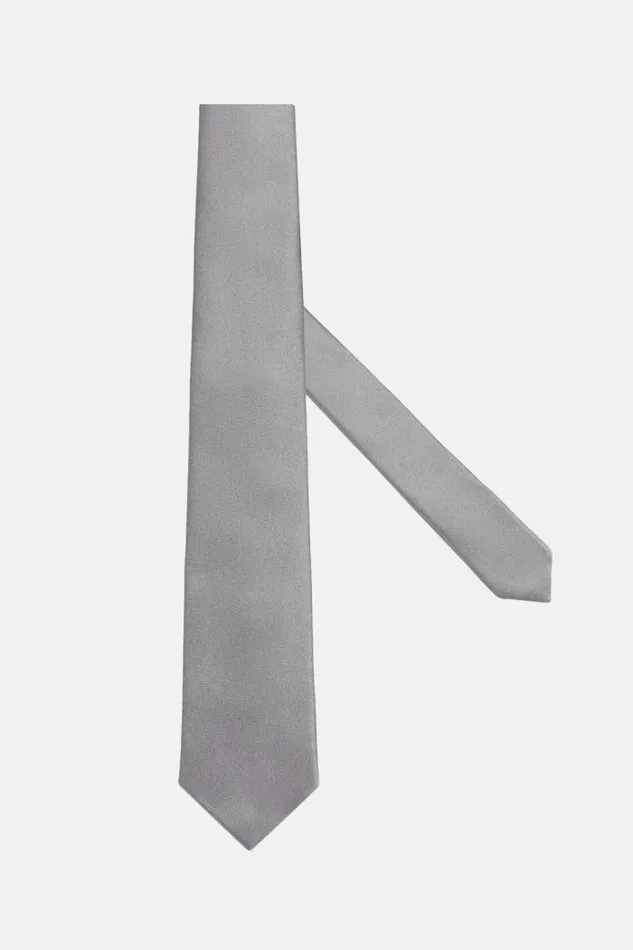 Ties Men Boggi Milano Silk Tie Silver