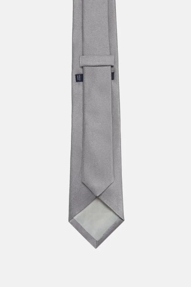 Ties Men Boggi Milano Silk Tie Silver Ties Men Boggi Milano Silk Tie Silver
