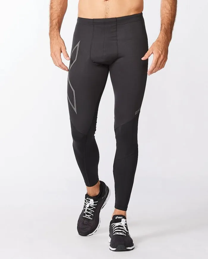 Tights Mens 2XU Ignition Shield Compression Tights Blackblack Reflective