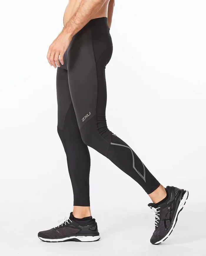 Tights Mens 2XU Ignition Shield Compression Tights Blackblack Reflective