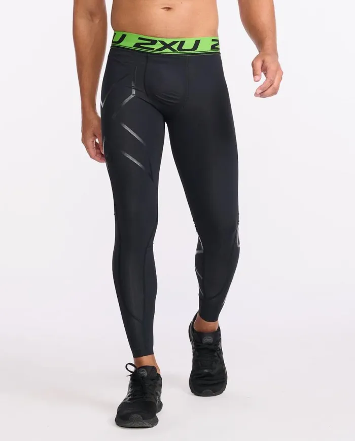 Tights Mens 2XU Refresh Recovery Compression Tights Blacknero