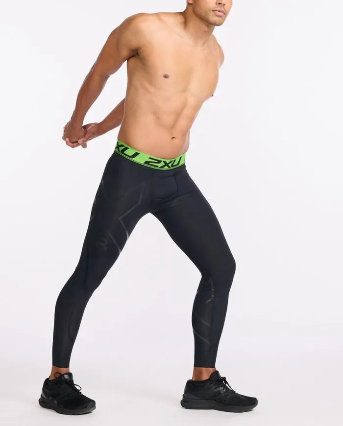 Tights Mens 2XU Refresh Recovery Compression Tights Blacknero