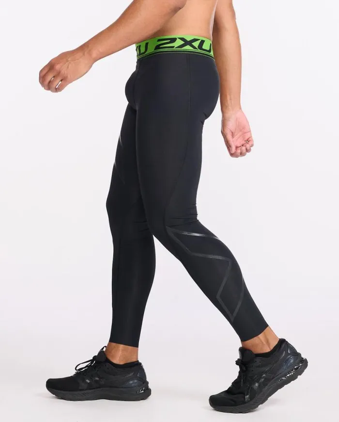 Tights Mens 2XU Refresh Recovery Compression Tights Blacknero