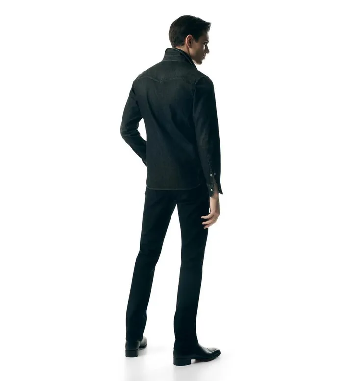 TOM FORD Belts Men GRAIN LEATHER WESTERN JEANS BELT Black TOM FORD Belts Men GRAIN LEATHER WESTERN JEANS BELT Black