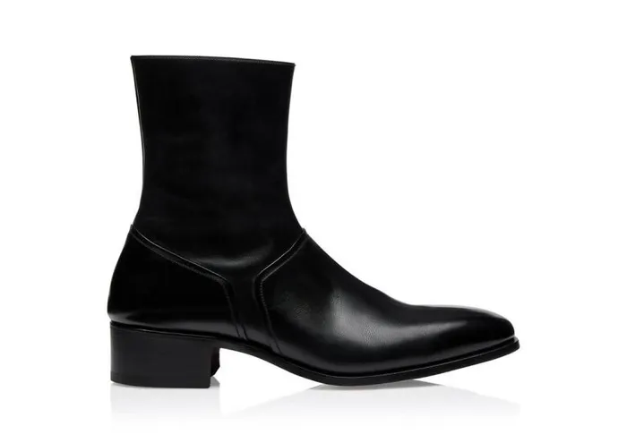 TOM FORD Boots Men LEATHER ALEC ZIP BOOT Black