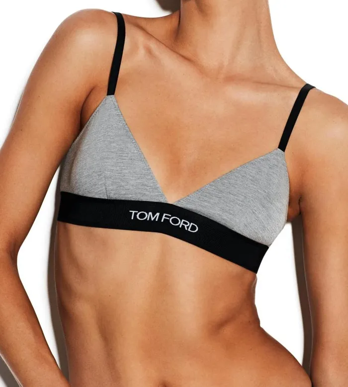 TOM FORD Bras Women MODAL SIGNATURE BRA Grey Melange TOM FORD Bras Women MODAL SIGNATURE BRA Grey Melange