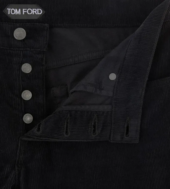TOM FORD Denim Men 12 WAVES CORD SLIM FIT DENIM Black TOM FORD Denim Men 12 WAVES CORD SLIM FIT DENIM Black