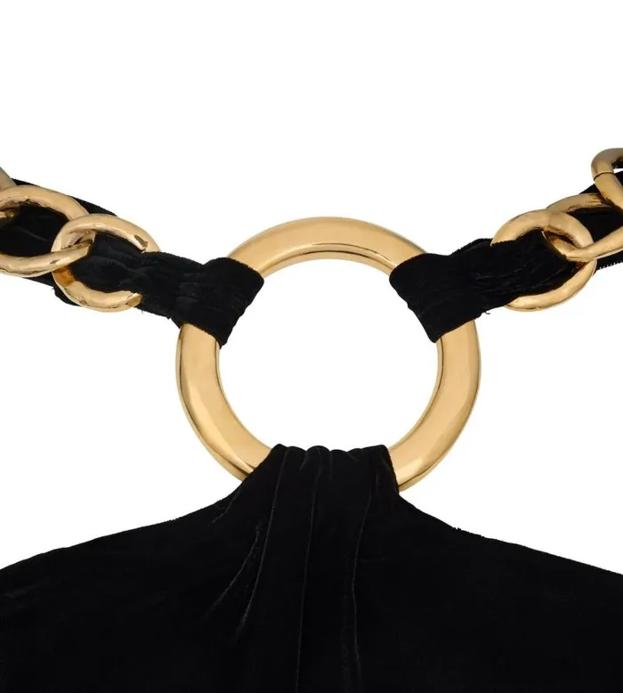TOM FORD Dresses Women VELVET OPEN BACK GOWN WITH CHAIN Black TOM FORD Dresses Women VELVET OPEN BACK GOWN WITH CHAIN Black