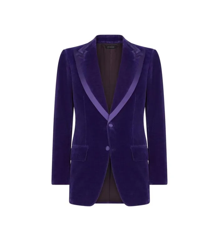 TOM FORD Jackets Men COMPACT LIGHT VELVET ATTICUS COCKTAIL JACKET Iris