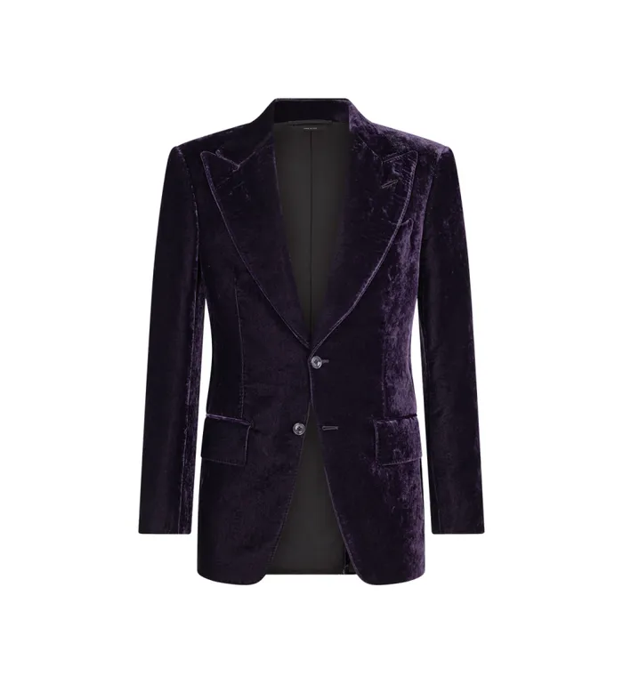 TOM FORD Jackets Men LUREX WRAP VELVET ATTICUS JACKET Ultra Violet