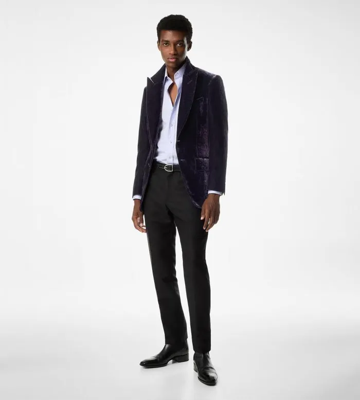 TOM FORD Jackets Men LUREX WRAP VELVET ATTICUS JACKET Ultra Violet TOM FORD Jackets Men LUREX WRAP VELVET ATTICUS JACKET Ultra Violet