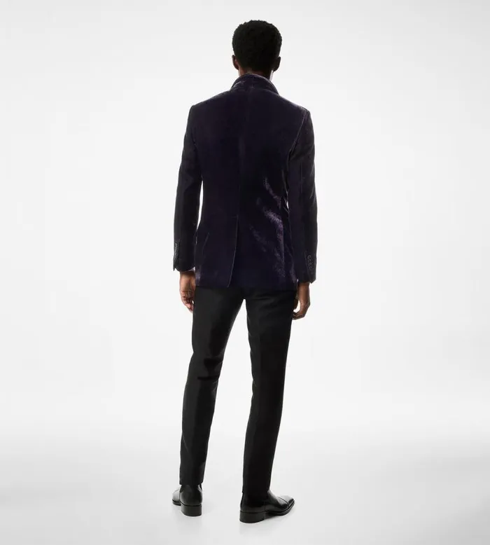 TOM FORD Jackets Men LUREX WRAP VELVET ATTICUS JACKET Ultra Violet TOM FORD Jackets Men LUREX WRAP VELVET ATTICUS JACKET Ultra Violet