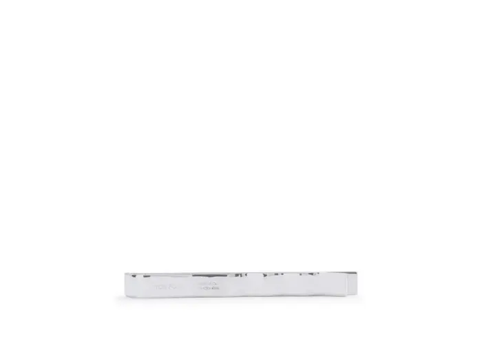 TOM FORD Jewelry Men STRIPED WHITE GOLD TIE BAR White Gold