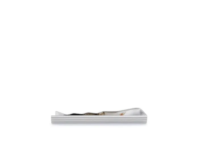 TOM FORD Jewelry Men STRIPED WHITE GOLD TIE BAR White Gold