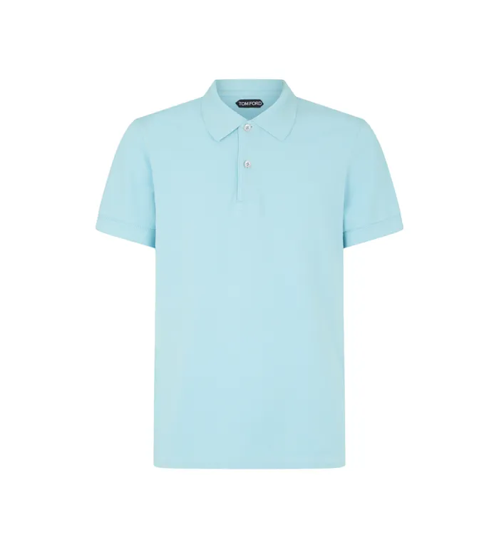 TOM FORD Knitwear Men TENNIS PIQUET POLO Pale Sky