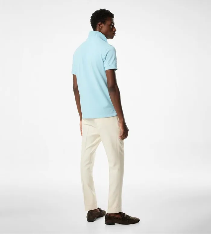 TOM FORD Knitwear Men TENNIS PIQUET POLO Pale Sky