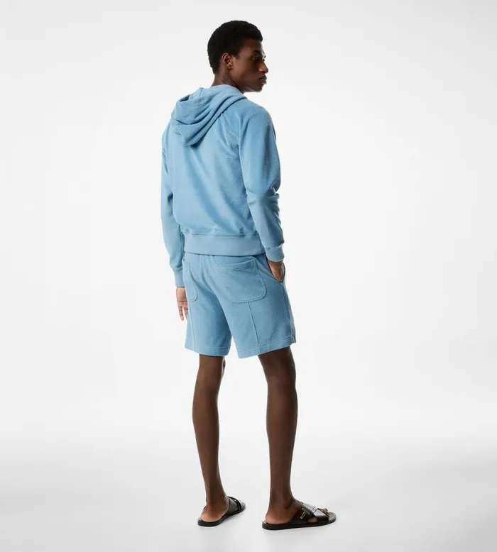 TOM FORD Knitwear Men TOWELLING HOODIE Azur TOM FORD Knitwear Men TOWELLING HOODIE Azur