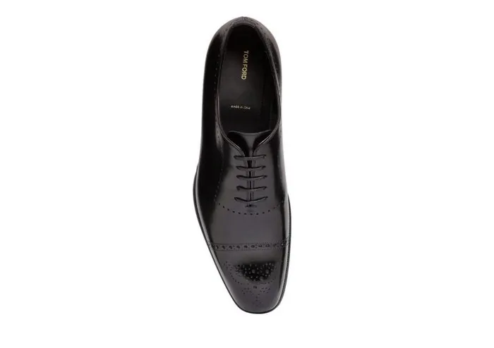 TOM FORD LaceUps Men EDGAR OXFORD BROGUE Black