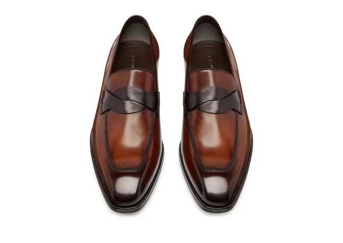 TOM FORD Loafers Men BURNISHED LEATHER ELKAN TWISTED BAND LOAFER