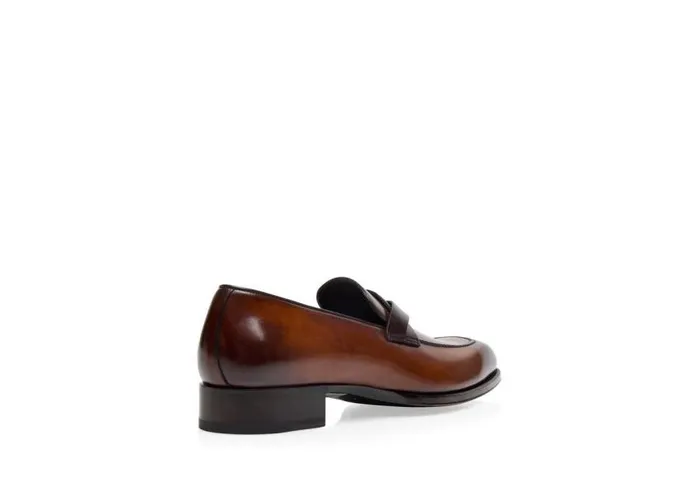 TOM FORD Loafers Men BURNISHED LEATHER ELKAN TWISTED BAND LOAFER