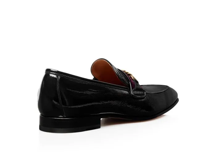 TOM FORD Loafers Men CRACKLED LEATHER BAILEY CHAIN LOAFER Black TOM FORD Loafers Men CRACKLED LEATHER BAILEY CHAIN LOAFER Black