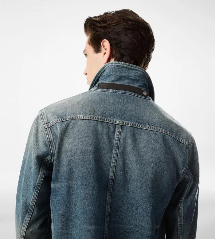 TOM FORD Outerwear Men DENIM SHIRT JACKET Vintage Pale Blue TOM FORD Outerwear Men DENIM SHIRT JACKET Vintage Pale Blue