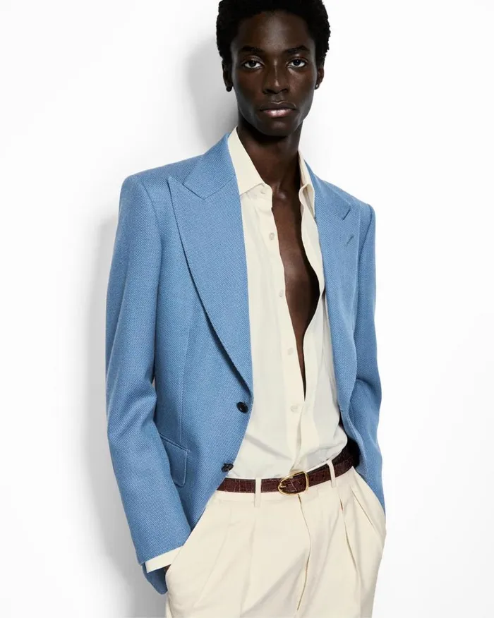 TOM FORD Pants and Shorts Men PURE SILK ATTICUS PLEAT TROUSER Bone TOM FORD Pants and Shorts Men PURE SILK ATTICUS PLEAT TROUSER Bone