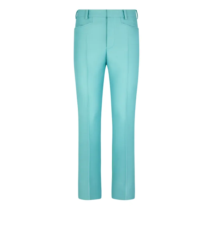 TOM FORD Pants and Shorts Women COMPACT HOPSACK WOOL BLEND 034WALLIS034 TAILORED PANTS Light Turquoise