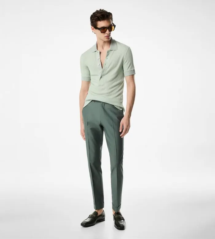 TOM FORD Shirts Men LUSTER VISCOSE RIB POLO