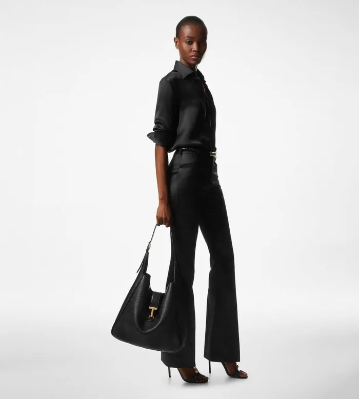 TOM FORD Shoulder Bags Women LEATHER MONARCH LARGE HOBO Black TOM FORD Shoulder Bags Women LEATHER MONARCH LARGE HOBO Black