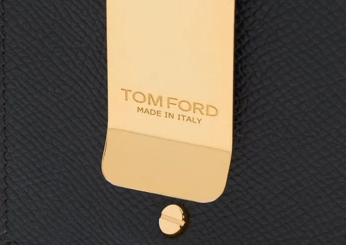 TOM FORD Small Leather Goods Men SMALL GRAIN LEATHER MONEY CLIP CARDHOLDER Black TOM FORD Small Leather Goods Men SMALL GRAIN LEATHER MONEY CLIP CARDHOLDER Black
